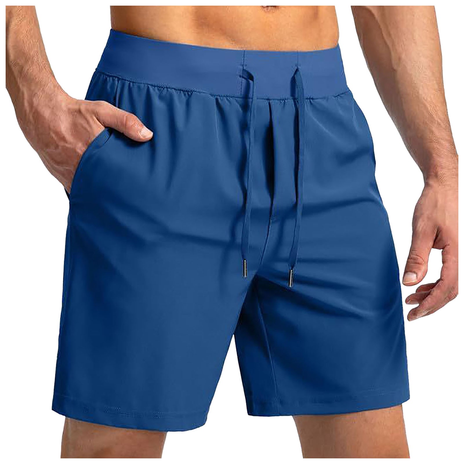thumbnail image 4 of Pantalones cortos deportivos transpirables para hombre: cintura media, cordón elástico, running/fitness/ciclismo, para todo el verano, 4 of 4